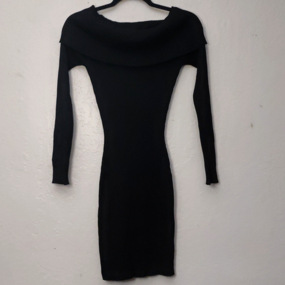 Dark Academia/Enchanted Black Body Con Dress